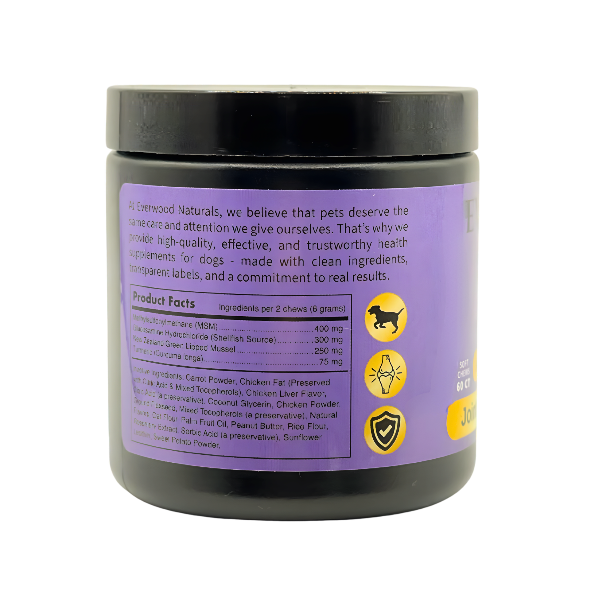 Everwood Naturals Advanced Vet Strength Joint & Mobility Dog Supplement Chews